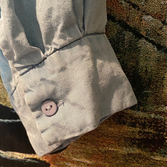 Everly Sky Blue Women's Lyocell Blouse - Picture 4 of 6